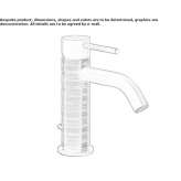 Countertop washbasin tap made of stainless steel with a cork stopper Lubian