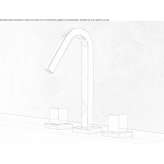 3-hole brass countertop washbasin faucet Vinarice