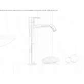 Single-lever brass countertop washbasin tap Bobitz