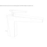 1-hole countertop washbasin tap with cork stopper Pisek
