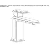 Countertop metal washbasin tap without waste Petina