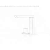 Two-hole hydroprogressive faucet with a spout Stilling