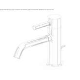 Single-lever countertop washbasin tap with aerator Byram