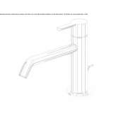Brass countertop washbasin tap with aerator Bobitz