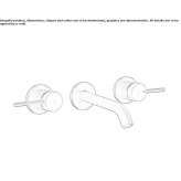 3-hole wall-mounted washbasin tap made of stainless steel Lubian