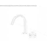 2-hole stainless steel washbasin tap with adjustable spout Prees