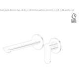 Wall-mounted single-lever washbasin tap without stopper Smithton