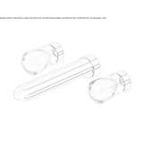 3-hole wall-mounted washbasin tap Beznea