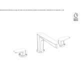 Bateria umywalkowa nablatowa 3-otworowa Triunfo