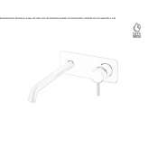 Wall-mounted washbasin tap made of stainless steel Avella
