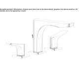3-hole brass countertop washbasin faucet Nauen