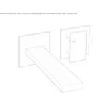 Two-hole, single-lever, wall-mounted washbasin faucet Hipstedt