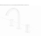 3-hole countertop washbasin tap made of stainless steel Bassiano