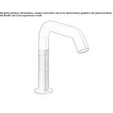 Electronic countertop washbasin faucet made of stainless steel Lubian