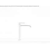 Single-lever countertop washbasin tap made of stainless steel Tunuyan