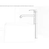Metal washbasin tap in a modern style, single-lever, without waste Szamocin