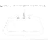 3-hole brass countertop washbasin faucet Elice