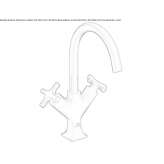 Washbasin tap with hollow plug and single rosettes Uxheim