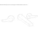 3-hole wall-mounted washbasin tap Pisek