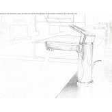 Single-lever countertop washbasin tap Iugani