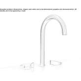 Three-hole tap with swivel spout Gualaco