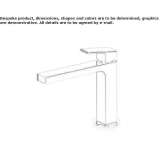 Single-lever countertop washbasin tap with aerator Loiching