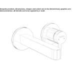 Two-hole, single-lever, wall-mounted washbasin faucet Skvyra