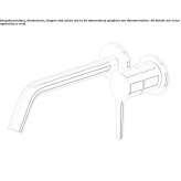 Brass wall-mounted washbasin tap with aerator Lassee