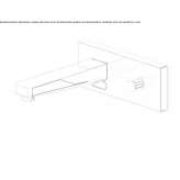 Electronic, brass wall-mounted washbasin faucet Loiching
