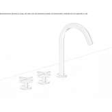 Three-hole tap with swivel spout Cuitiva
