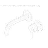 Wall-mounted hydroprogressive washbasin tap made of stainless steel Irodouer