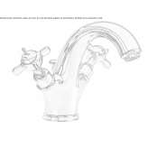 1-hole washbasin tap with individual rosettes Teresin