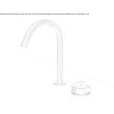 2-hole stainless steel washbasin tap with adjustable spout Prees