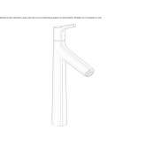 Single-lever countertop washbasin tap Viticuso