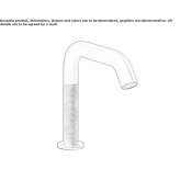 Electronic countertop washbasin faucet made of stainless steel Lubian