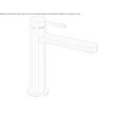 Single-lever countertop washbasin tap Tuili
