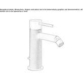 Countertop washbasin tap made of stainless steel with a cork stopper Lubian