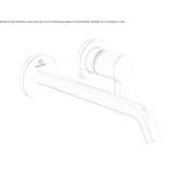 Single-lever wall-mounted washbasin faucet Decize