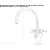 1-hole washbasin tap with single rosettes Vasilati