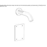 Electronic wall-mounted washbasin faucet made of stainless steel Lubian