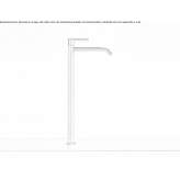 Single-lever countertop washbasin tap made of stainless steel Tunuyan
