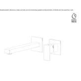 Two-hole, single-lever, wall-mounted washbasin faucet Rakaw