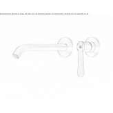 2-hole wall-mounted washbasin tap in stainless steel Tunuyan