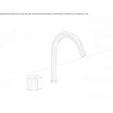 2-hole stainless steel washbasin tap with adjustable spout Schladen
