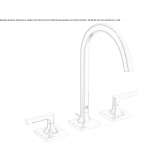 Countertop washbasin tap with cork stopper Uxheim