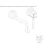 Single-lever wall-mounted washbasin faucet Wootton