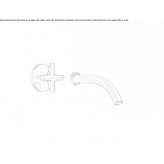 Wall-mounted hydroprogressive washbasin tap made of stainless steel Cuitiva