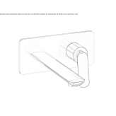 Wall-mounted single-lever washbasin tap with plate Imatra