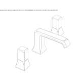 3-hole countertop washbasin tap Valseca