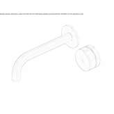 Wall-mounted washbasin tap made of stainless steel Etucuaro